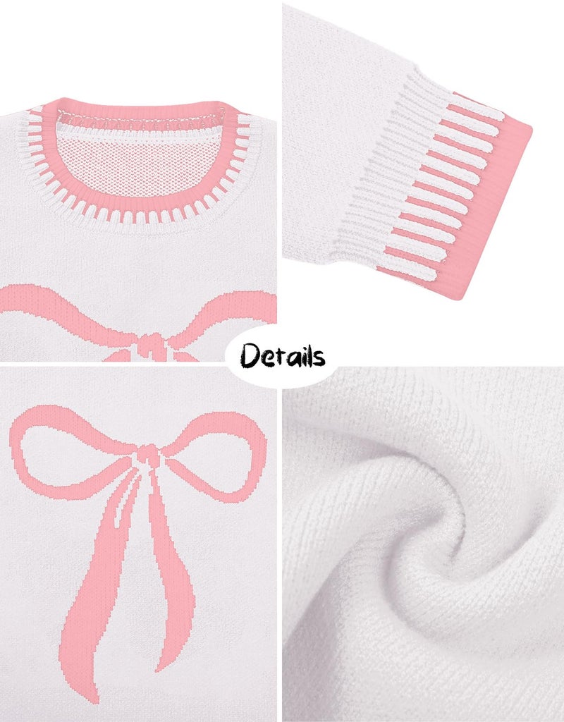 LUKYCILD Valentines Sweater Women Love Heart Sweatshirt Valentine Day Love Sweaters Cute Knitted Long Sleeve Pullover Tops - Image 4