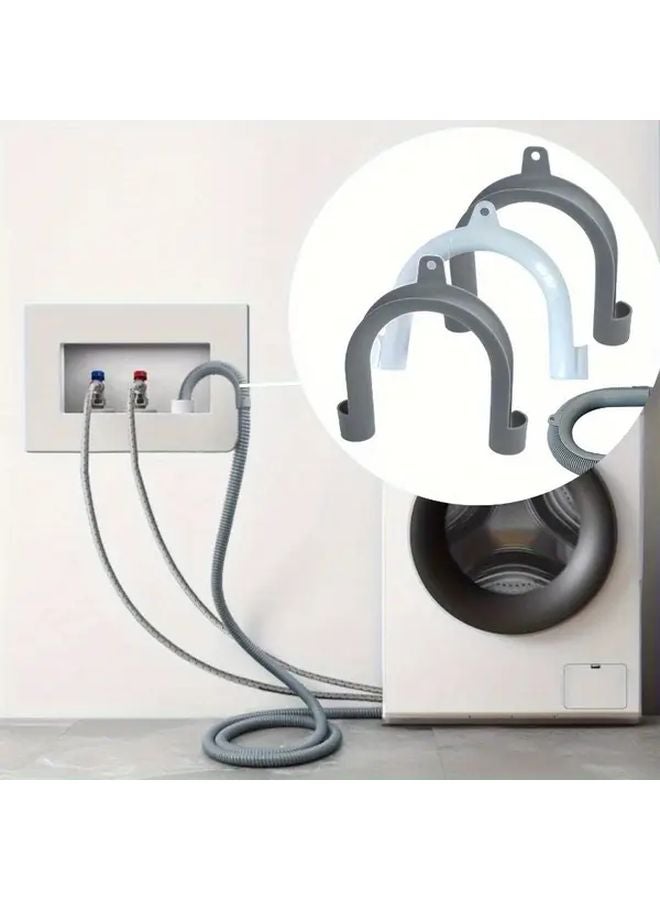 White U Shaped Washing Machine Drain Pipe Bracket Hook 1pc Sink Pipe Clip - Image 5