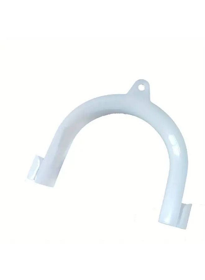 White U Shaped Washing Machine Drain Pipe Bracket Hook 1pc Sink Pipe Clip - Image 1