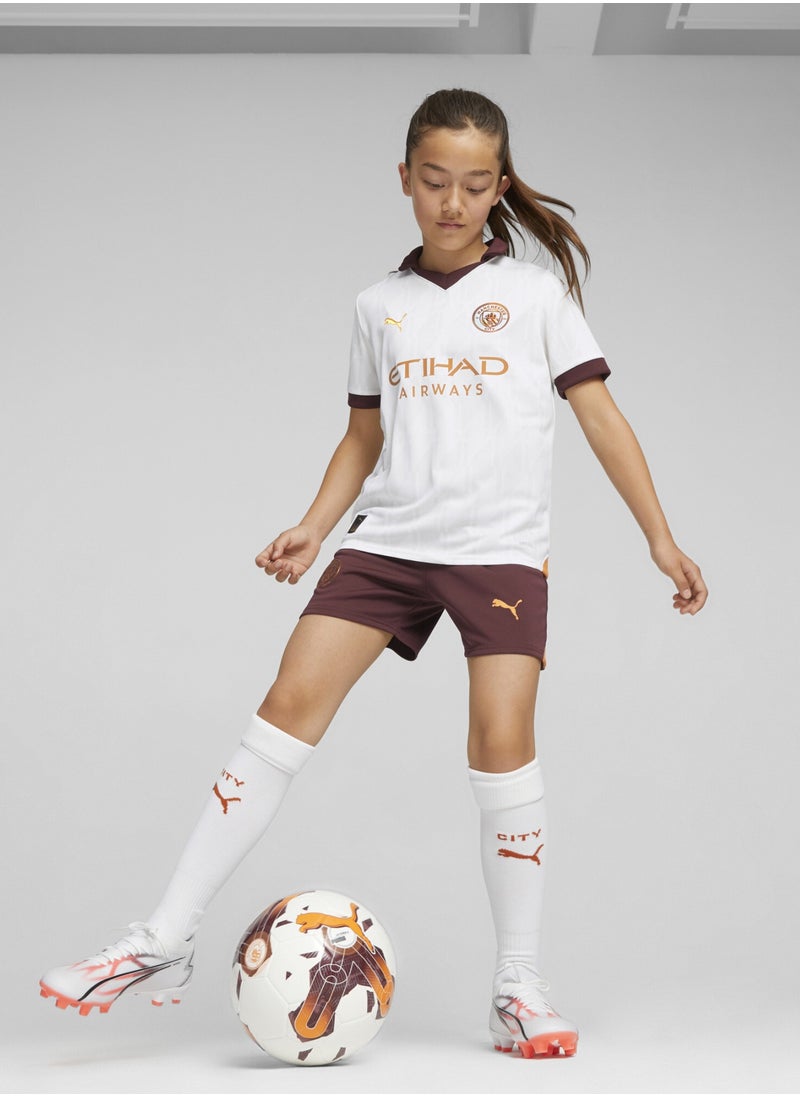 PUMA - Manchester City 23/24 Kids Unisex White Away Jersey - Image 1