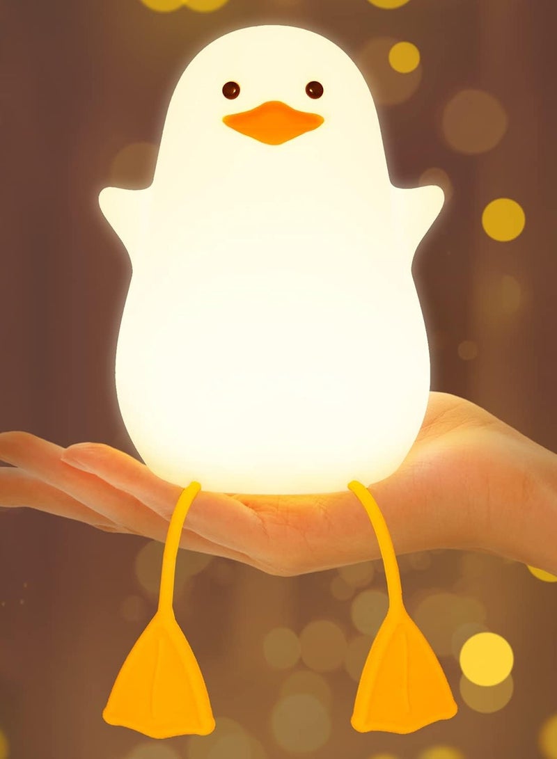 اضاءة ليلية ديكور على شكل بطة تصلح للرضاعة الطبيعية الليليه والنوم للأطفال إضاءة ليلية ناعمة للعناية بالعين مع مستشعر باللمس - Image 1