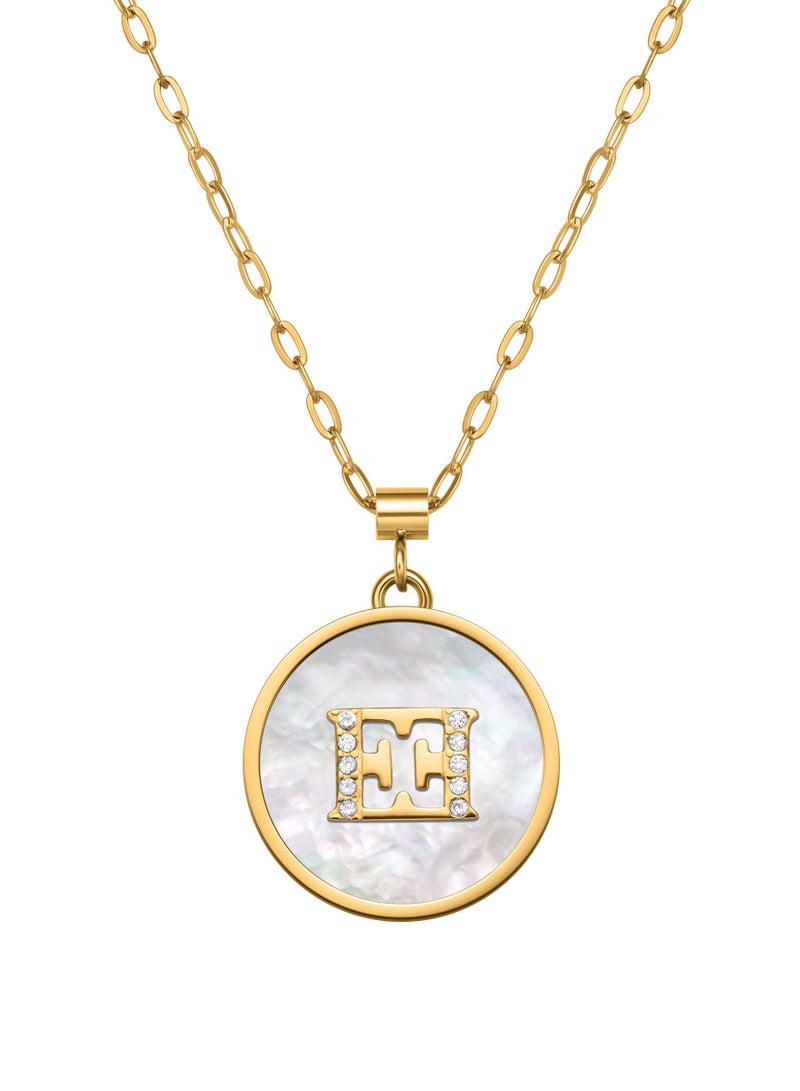 ESCADA Caroline Necklace for Women Mother-of-Pearl Pendant, Iconic Logo, Timeless Elegance and Contemporary Allure - Image 1
