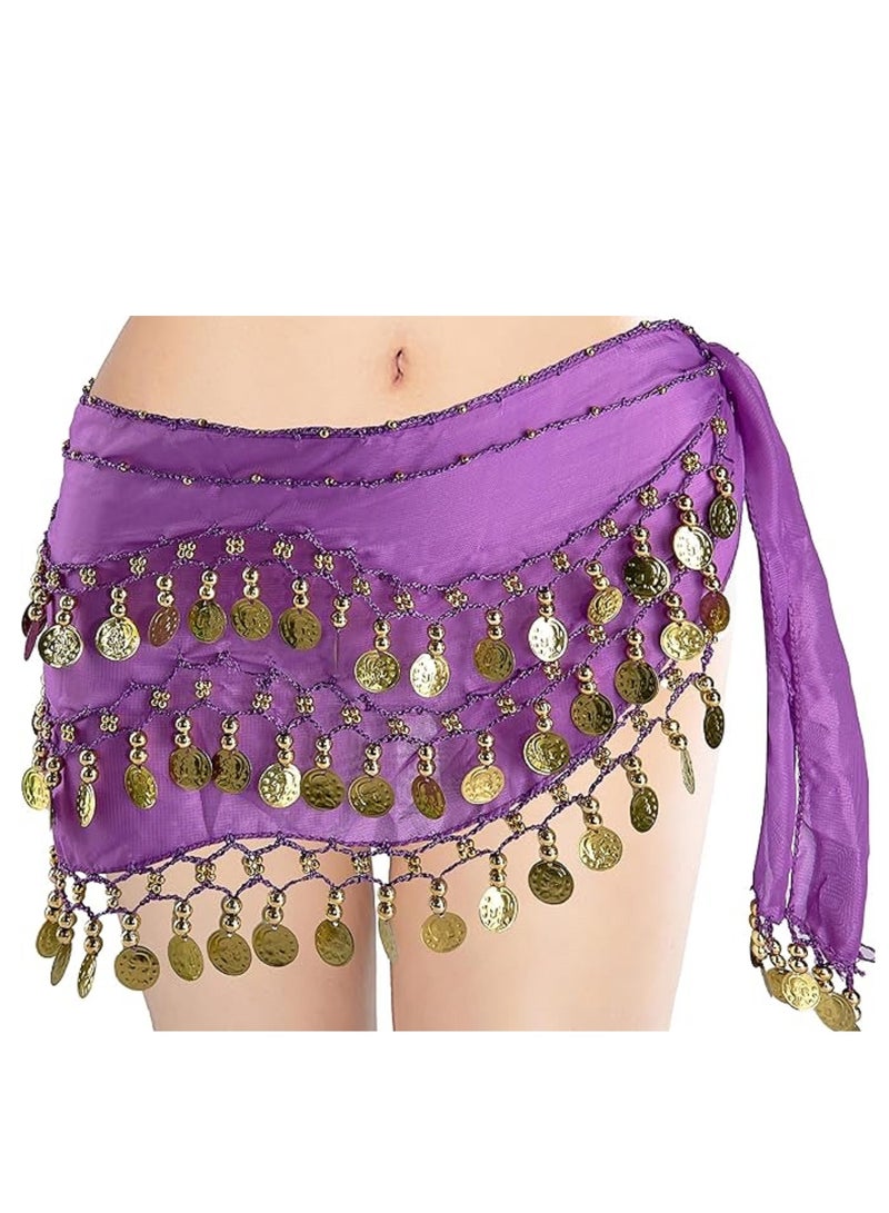 Women's Belly Dancing Belt Colorful Waist Chain Belly Dance Hip Scarf Belt - Image 5