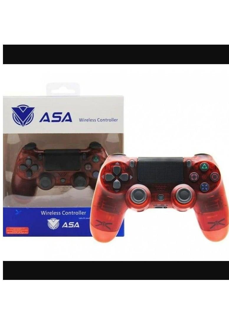 أيه أس أيه عصا التحكم اللاسلكية ASA لجهاز بلاي ستيشن 4، أحمر كريستالي - Image 1