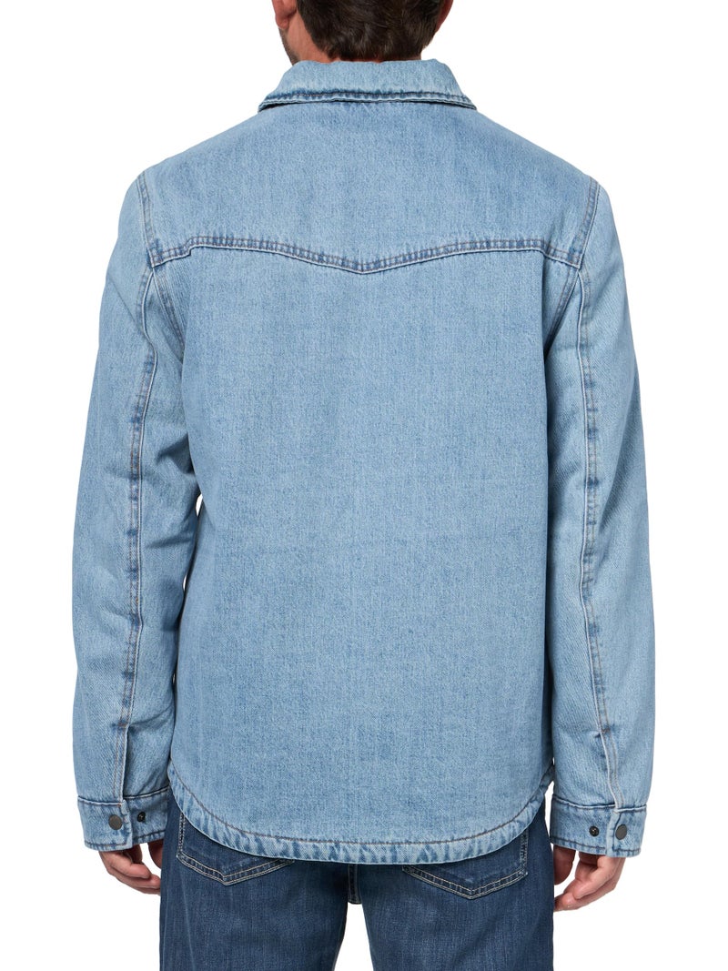 Levi's Men's Cotton Western Shirt Jacket, Light Wash Denim, Large - Image 2