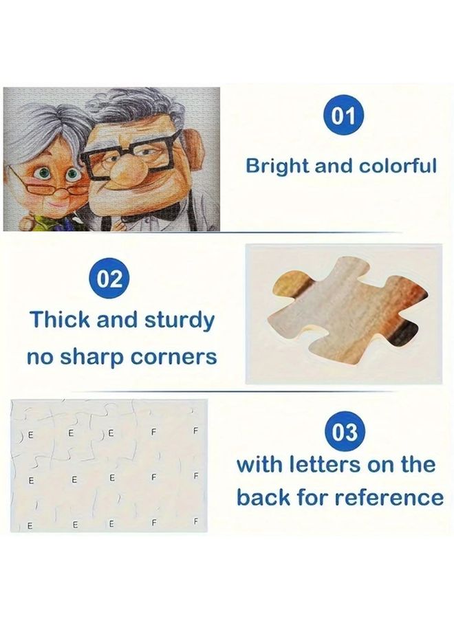 1000 Pcs UP Movie Wooden Jigsaw Puzzle Recycled Wood Vibrant Colors Family Fun Activity - Image 5