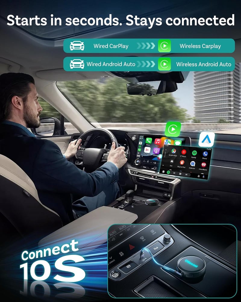 Ottocast P3 Pro OttoAibox Smart AI Car Box with Voice Assistant, Wireless CarPlay & Android Auto - Image 4