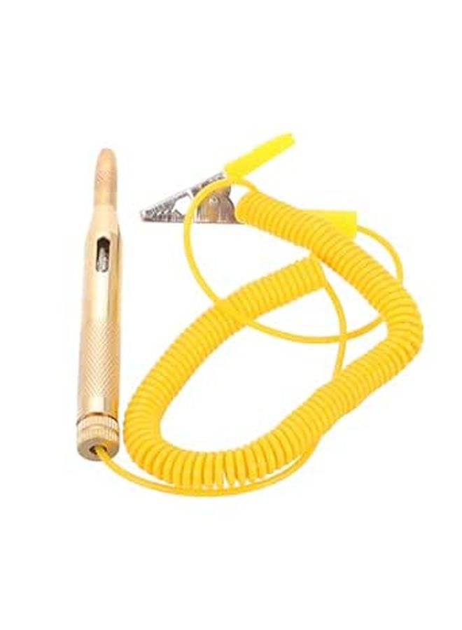 Automotive Electrical Tester Pen 6 12 24v Voltage Circuit Probe With Brass Cap Spring Wire For Car Truck And Motorcycle Electrical System Testing - Image 1