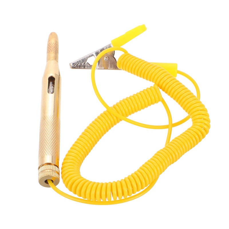 Automotive Electrical Tester Pen 6 12 24v Voltage Circuit Probe With Brass Cap Spring Wire For Car Truck And Motorcycle Electrical System Testing - Image 2