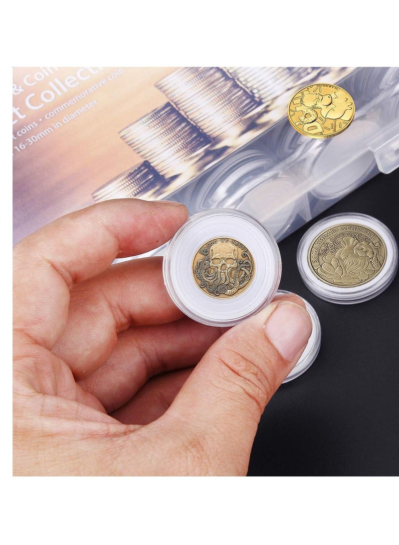 Y&D Commemorative Coin Protection Box, Collection Storage Capsules and 100 Pieces Protect Gasket Holder Case with Organizer Box for Supplies, 30 mm - Image 2