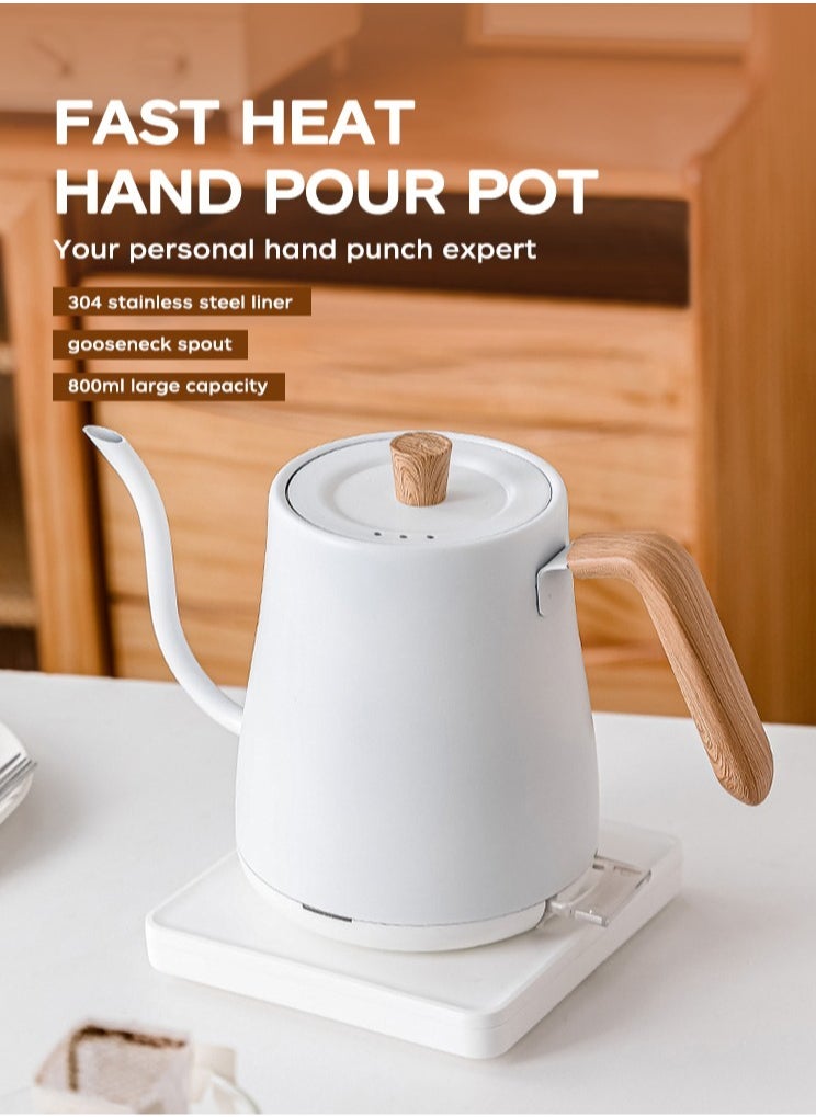 DSP Tea Kettle V60 Coffee Kettle Gooseneck Kettle 800Ml 1000W Stainless Steel Material for Home Office Dormitory  - Image 2