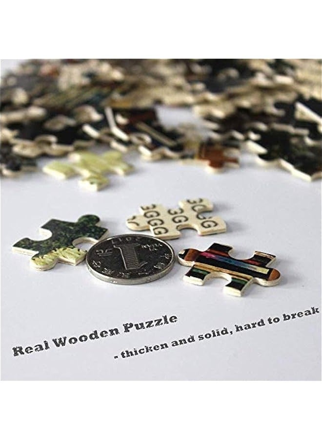 دوركو لعبة تركيب صورة رف الكتب الخشبية للتحدي والمرح - 1000 قطعة - Image 2