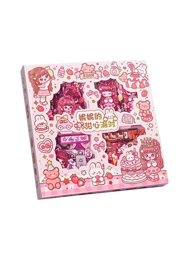 Bluejw Hand Account Sticker Girl Children's Hand Account Sticker Transparent Sticker Suit Cartoon Water Cup Sticker Cute Internet Celebrous Cane - Image 3