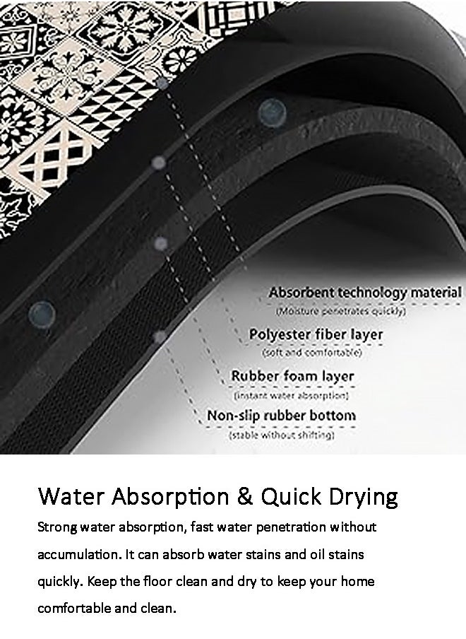 Generic Kitchen Mat, Non-Slip Kitchen Rugs And Mats, Anti-Fatigue Hallway Kitchen Runner Rug Set Backing Floor Mat For Kitchen Laundry Sink Bathroom Office, Waterproof Non-Slip Kitchen Mats  - Image 3