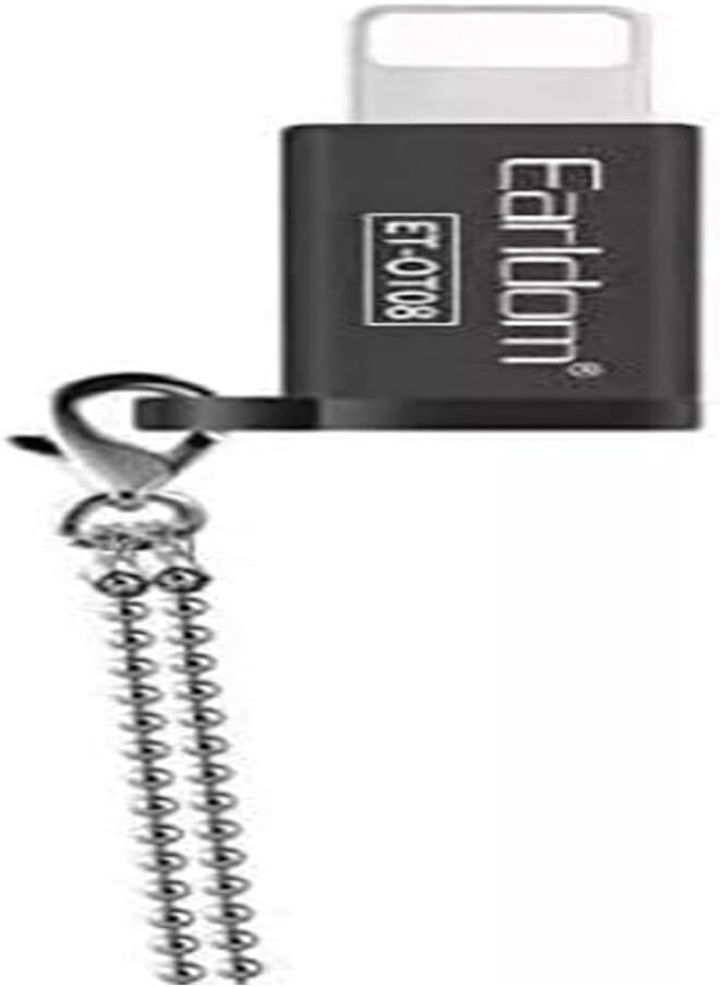 Earldom - Earldom et-ot08 lightning to micro charge adapter otg adapter - black - Image 1