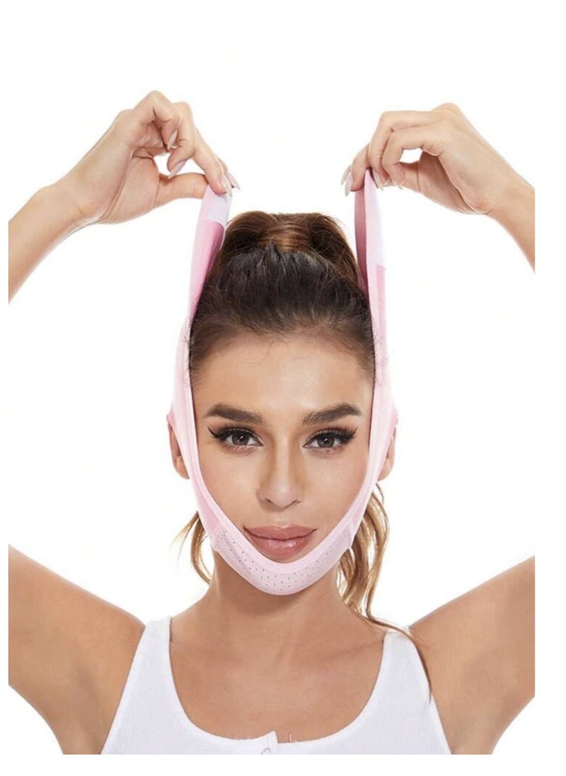 Beauenty - Reusable Face Mask, Jaw Line Mask, Double Chin Lifter, Chin Patch, Chin Strap, V-Shape Strap, V-Shape Sagging Mask, Perfect as a Gift for a Friend - Image 1