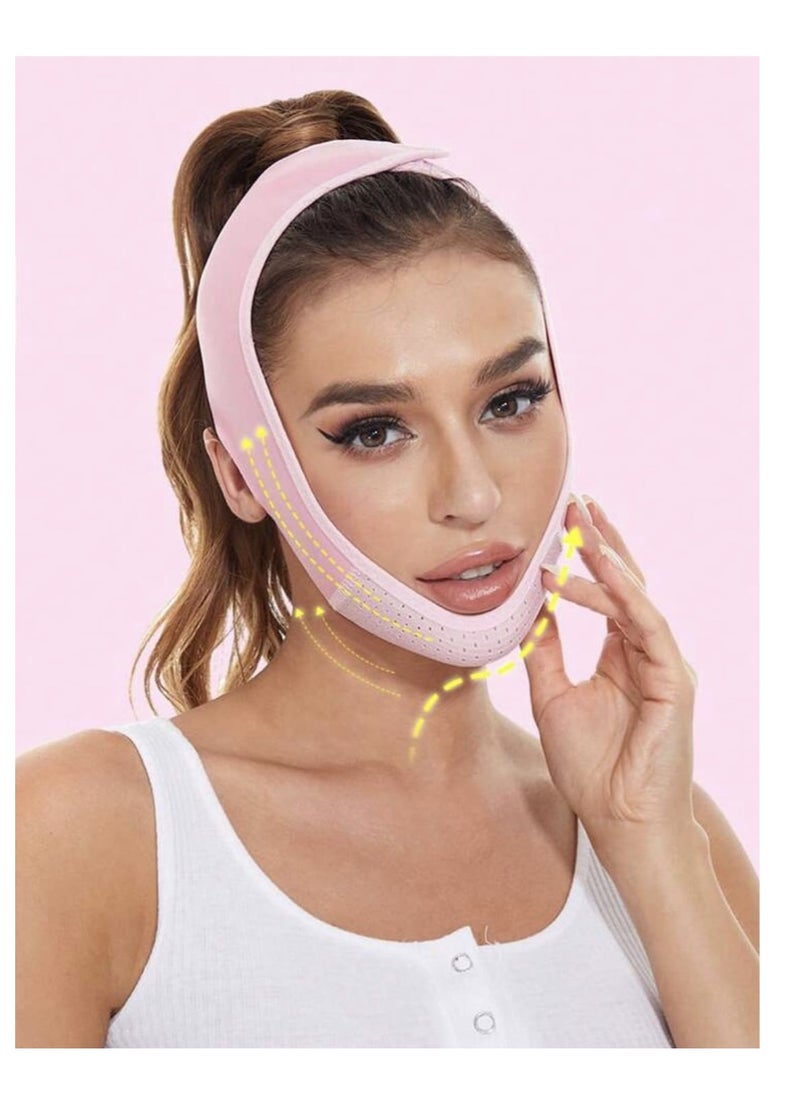 Beauenty - Reusable Face Mask, Jaw Line Mask, Double Chin Lifter, Chin Patch, Chin Strap, V-Shape Strap, V-Shape Sagging Mask, Perfect as a Gift for a Friend - Image 1
