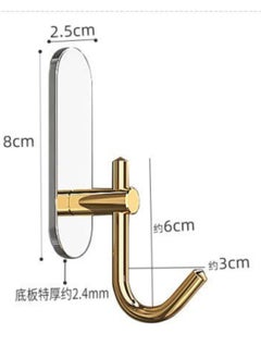 Zalcoon Golden Cloth Hook for bathroom, kitchen, (White) Towel robe Hook, Stainless Steel, With Marble Oval Plate Heavy Duty Wall Mounted Robe Hooks, Bathroom Organizer (Pack of 4)  - Image 2