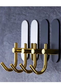 Zalcoon Golden Cloth Hook for bathroom, kitchen, (White) Towel robe Hook, Stainless Steel, With Marble Oval Plate Heavy Duty Wall Mounted Robe Hooks, Bathroom Organizer (Pack of 4)  - Image 3