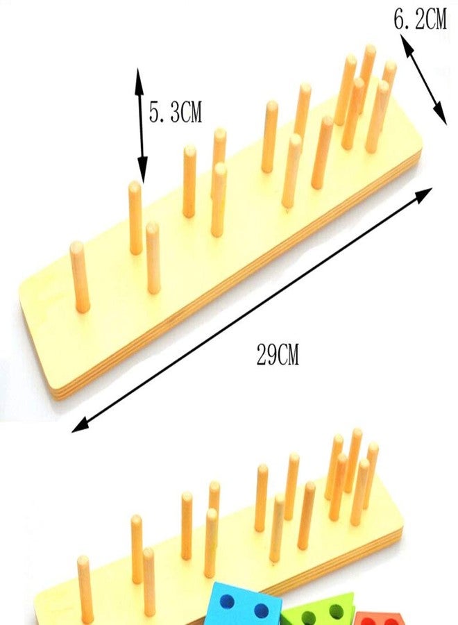 Jiada Geometric Shape Matching 5 Column Blocks Montessori Educational and Learning Toys - Image 5