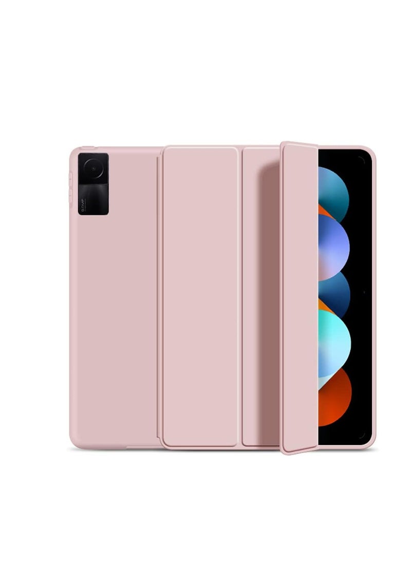 Silicone Case Compatible with Xiaomi Pad 6/6 Pro 11inch 2023 Released, Tri-Fold Slim Tablet Case Shockproof Soft Honeycomb TPU Case with Auto Wake/Sleep Function for Xiaomi Pad 6 (Pink) - Image 1