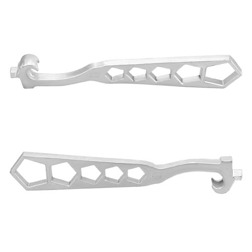 QWORK 5 Hole Hydrant Wrench 2 Pack Plated Iron Fire Equipment 1414 Length 12 Thickness Builtin Spanner for Pin or Rocker Lug Couplings - Image 3