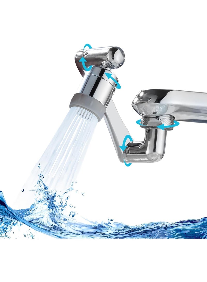 Euro Spring 360° Swivel Faucet Aerator | Dual-Mode Water-Saving Nozzle | Universal Fit for Kitchen & Bathroom Sink | Adjustable Faucet Attachment | 2 mode Splash - Image 1