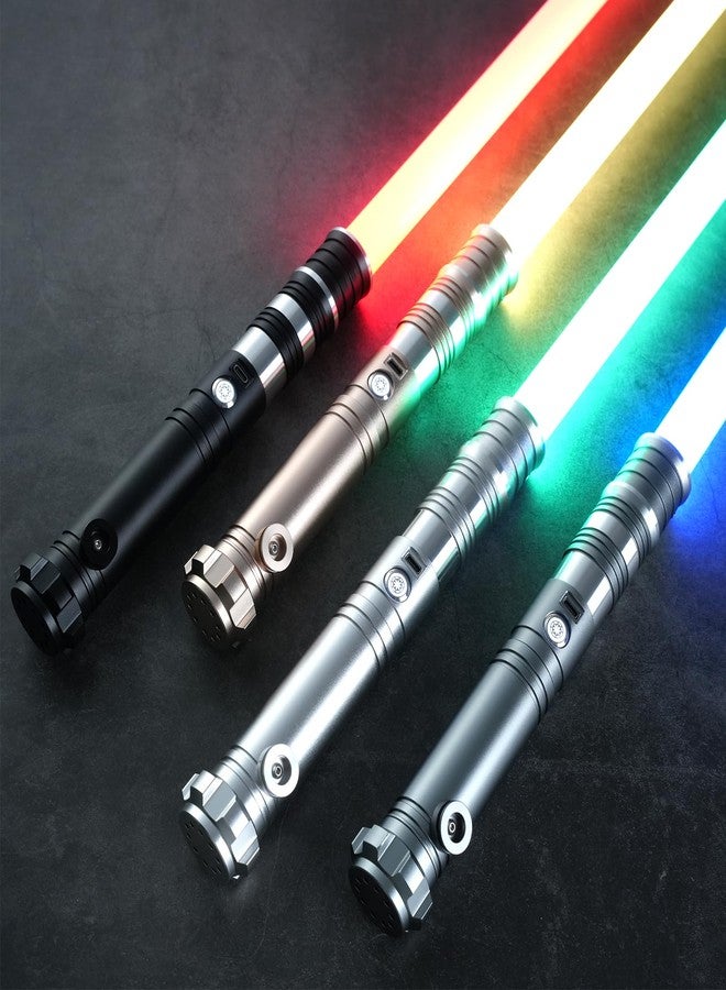 CUSTOM SABER RGB Light Saber 12 Colors Changing,4 Sound Fonts/Metal Hilt, Support Heavy Dueling, Volume Adjustable Light Saber for Adults with Convertec Wheel-Black - Image 5