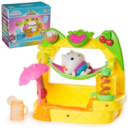 DREAMWORKS GABBY'S DOLLHOUSE DreamWorks GABBYS Dollhouse Cakeys Fruit Smoothie Balcony Playset 8Pcs with Toy Figures Dollhouse Accessories Sensory Play Kids Toys for Girls Boys 3 - Image 1