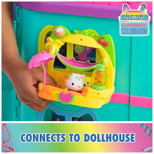 DREAMWORKS GABBY'S DOLLHOUSE DreamWorks GABBYS Dollhouse Cakeys Fruit Smoothie Balcony Playset 8Pcs with Toy Figures Dollhouse Accessories Sensory Play Kids Toys for Girls Boys 3 - Image 5