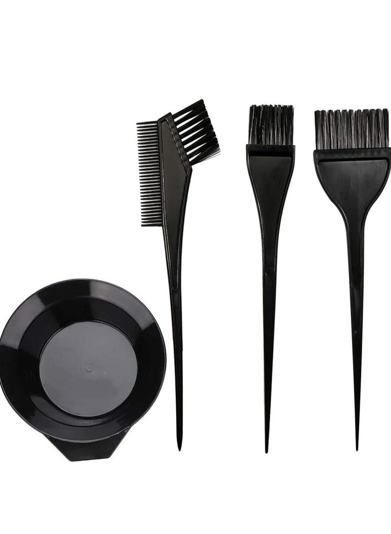 لوكاداه مجموعة فرشاة ووعاء صبغ الشعر، 4 قطع من فرشاة ووعاء الصبغة، أداة خلط ووعاء الصبغة، مشط الصبغة لصبغ الشعر، أداة وضع الصبغة - Image 1