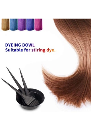 4 PCS Hair Dye Color Brush and Bowl Set – Hair Color Mixing Bowl with Tint Brush, Applicator Brush & Tint Comb Kit, Professional Salon Hair Dyeing Tools for Home Hair Coloring, Highlighting, Bleaching & Root Touch Up - view 3