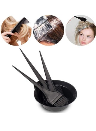 4 PCS Hair Dye Color Brush and Bowl Set – Hair Color Mixing Bowl with Tint Brush, Applicator Brush & Tint Comb Kit, Professional Salon Hair Dyeing Tools for Home Hair Coloring, Highlighting, Bleaching & Root Touch Up - view 4