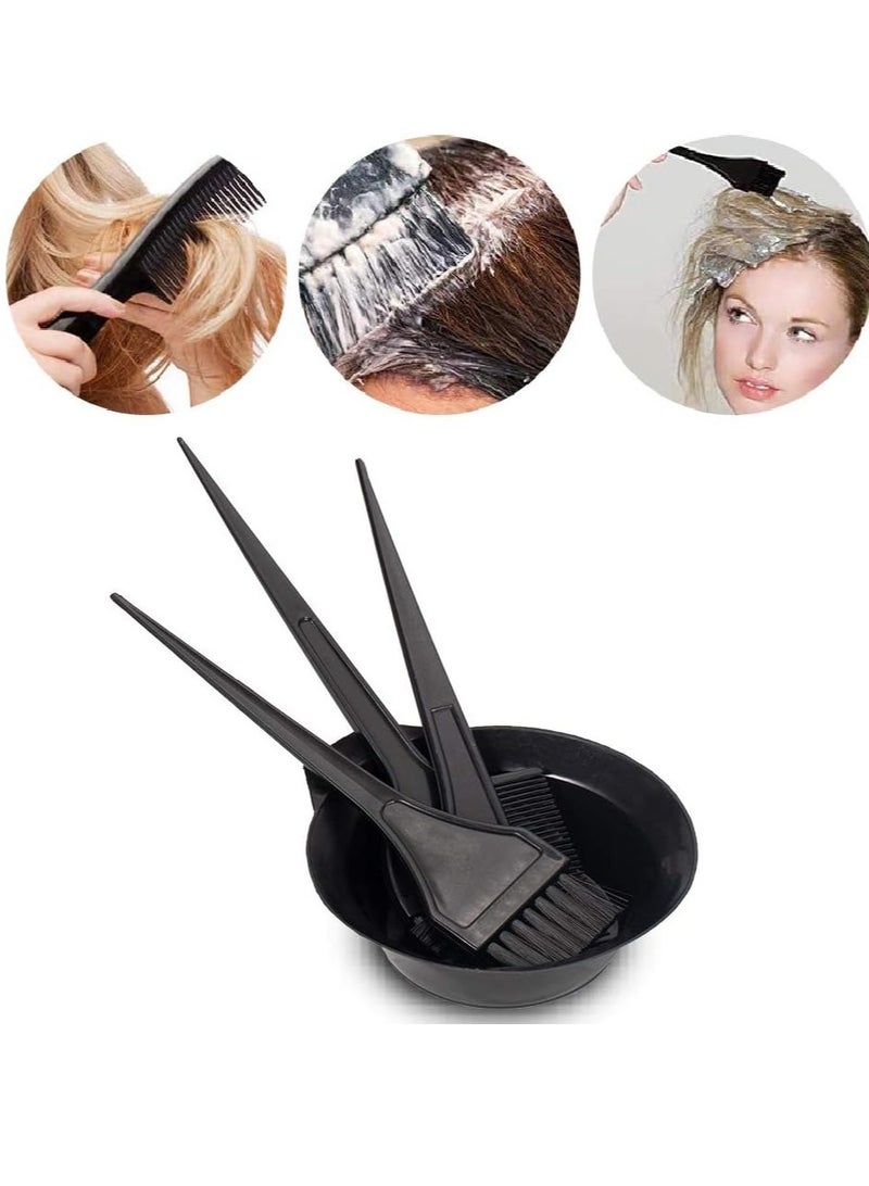 لوكاداه مجموعة فرشاة ووعاء صبغ الشعر، 4 قطع من فرشاة ووعاء الصبغة، أداة خلط ووعاء الصبغة، مشط الصبغة لصبغ الشعر، أداة وضع الصبغة - Image 4