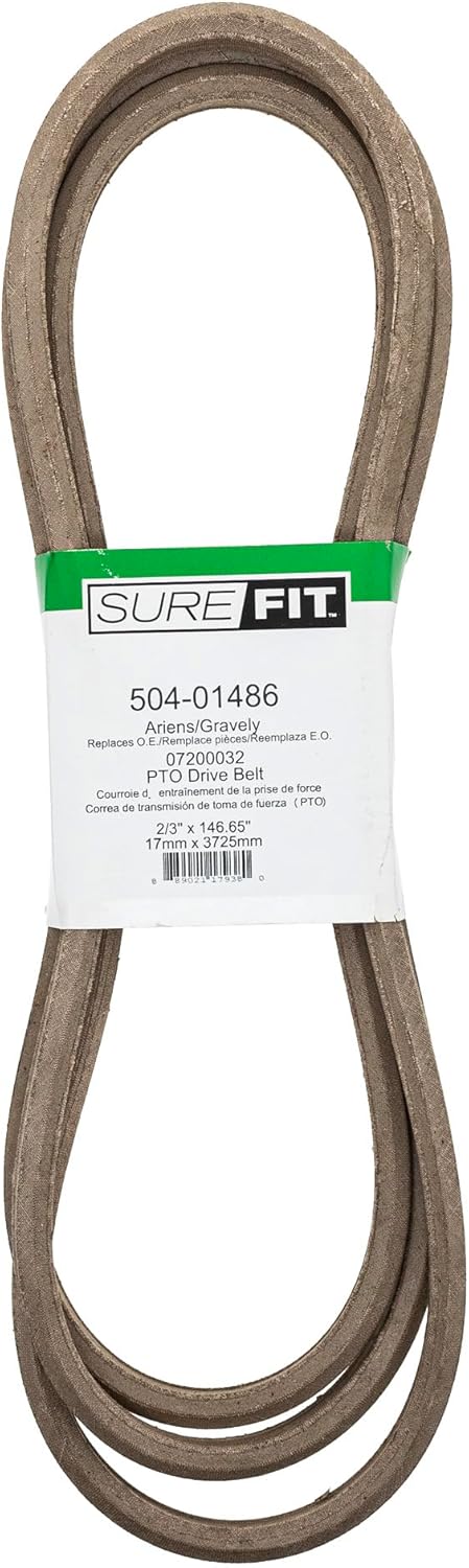 Surefit SureFit 147 PTO Drive Belt Replacement for Ariens Gravely 07200032 ProMaster 272Z PM252M PM260M PM260H PM272H - Image 1