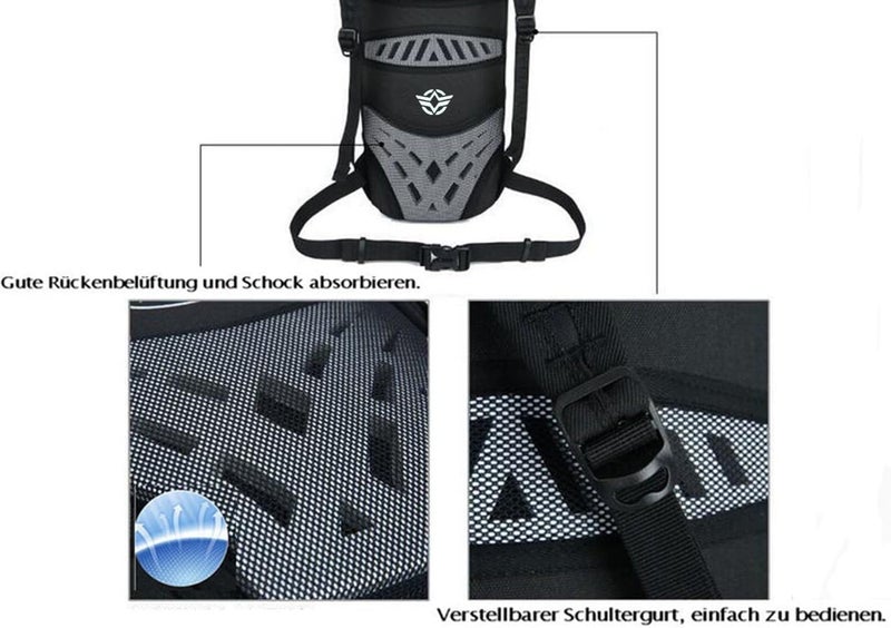 Ready varied options Cycling Backpack, 6L Bicycle Backpack Breathable Bag for Hiking Biking Skiing Temp resistant - Image 5