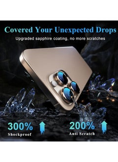 Generic Camera Lens Protector, for iPhone 16 Pro/16 Pro Max Camera Lens Protector, Individual Metal Anti Scratch HD Clear Case Friendly Tempered Glass Camera Cover, 1 Set (Desert Titanium)  - Image 4