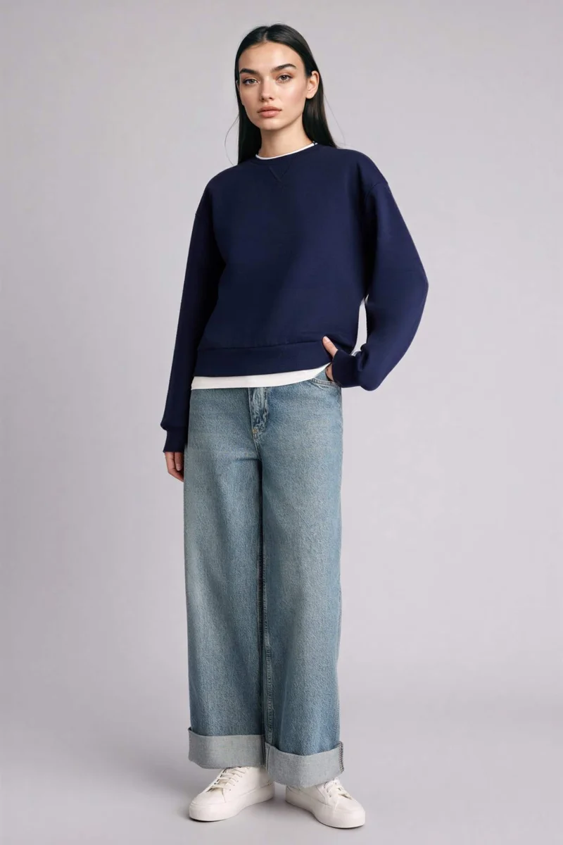 ديفاكتو Relax Fit Basic Sweatshirt