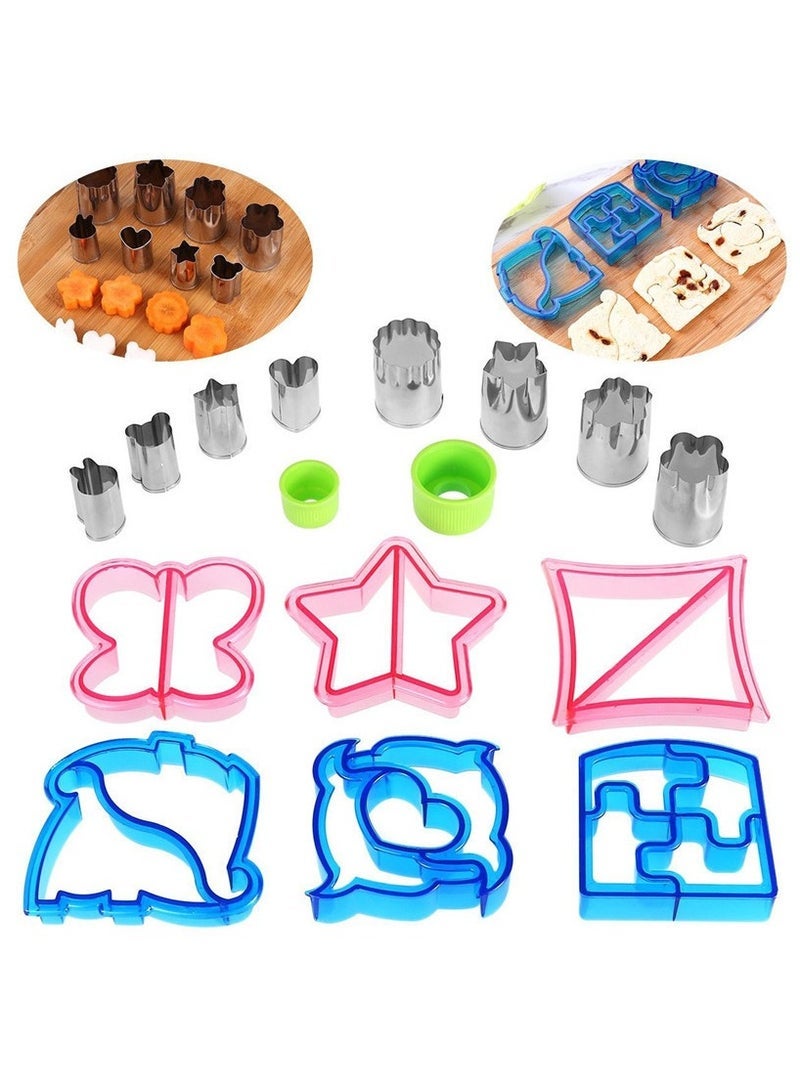 16-piece sandwich mold set toast bread mold baking and bento mold flower-shaped mold set to enhance meal presentation - Image 1