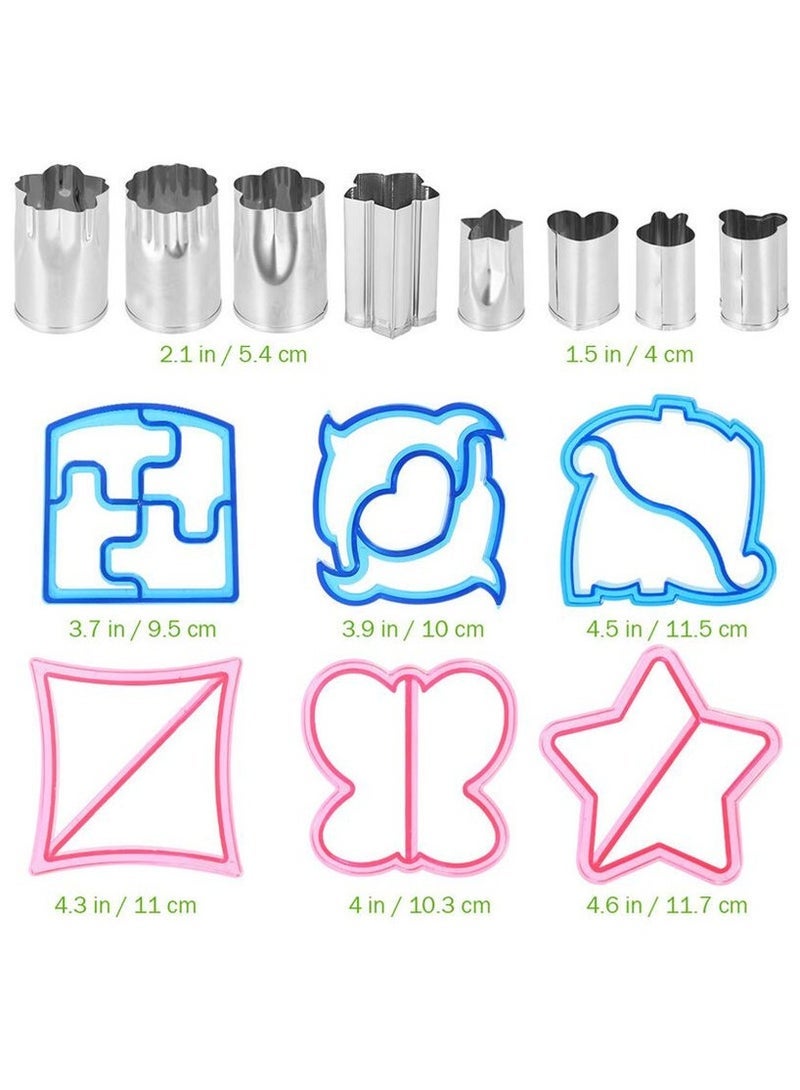 16-piece sandwich mold set toast bread mold baking and bento mold flower-shaped mold set to enhance meal presentation - Image 3