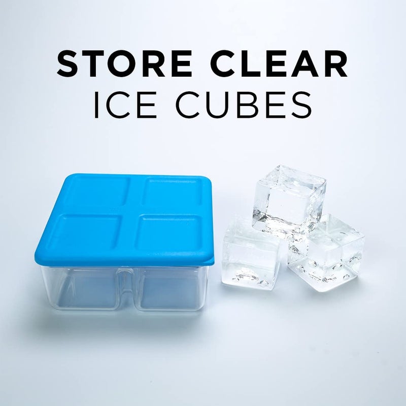True Cubes Crystal Clear Ice Tray with Lid – Stackable 2"x2"x2" Mold for Space-Saving, Sturdy, Bartender-Quality Ice – Perfect for Cocktails, Whiskey, and Drinks at Home, Ready-to-Serve Convenience - Image 3
