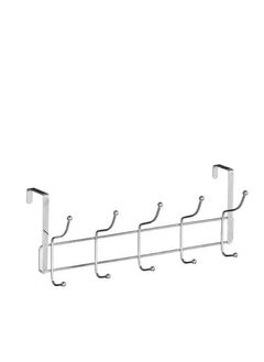 ECVV ECVV Stainless Steel Door Hanger 10 Hooks, Heavy Duty Organizer Hanger Stainless Steel Towel Rack for Bedrooms, Clothes, Towels, Purses, Jackets and Bags, Silver | 23 x 11 x 6 cm |  - Image 1
