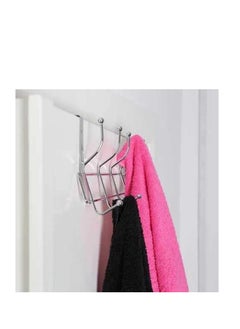 ECVV ECVV Stainless Steel Door Hanger 10 Hooks, Heavy Duty Organizer Hanger Stainless Steel Towel Rack for Bedrooms, Clothes, Towels, Purses, Jackets and Bags, Silver | 23 x 11 x 6 cm |  - Image 4