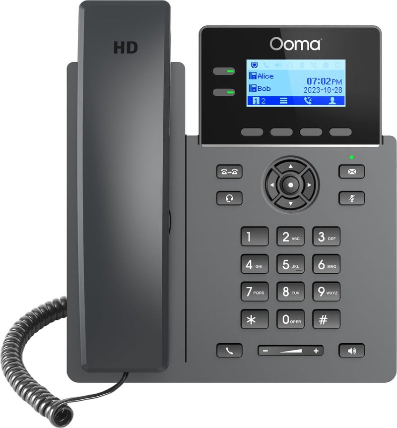 Ooma Provisioned 2602 Office IP Desk Phone Ideal for Ooma Office CloudBased VoIP Virtual Receptionist DesktopMobile App Videoconferencing Subscription Required