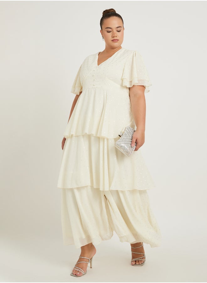 Styli Tiered Chiffon Dress  - Image 2