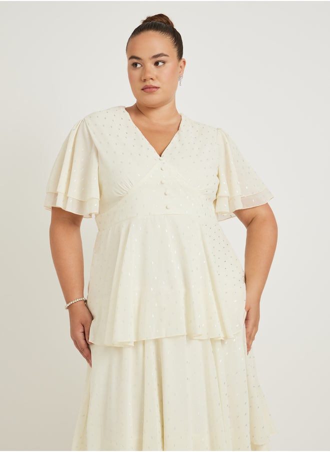 Styli Tiered Chiffon Dress  - Image 3