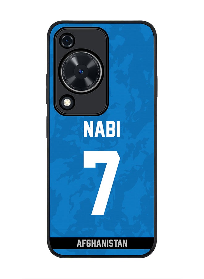 Stylizedd Rugged Black edge case for Huawei nova Y72 / Huawei Enjoy 70 4G, Slim fit Flexible Anti Drop Thin Cover - Team Afghanistan Mohammad Nabi, Jersey No 7  - Image 1