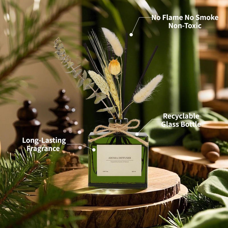 GAGINGOOLD Reed Diffuser, 6.09 oz Jasmine Lily Scent Diffuser with Sticks & Dried Flowers, 120 Days Long Lasting reed diffusers for home, Elegant fragrance for Bathroom Bedroom Office Decor, Air fresh - Image 3