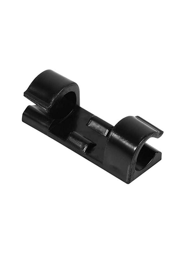 منظم كابلات ذاتي اللصق، 20 قطعة، أسود - Image 3