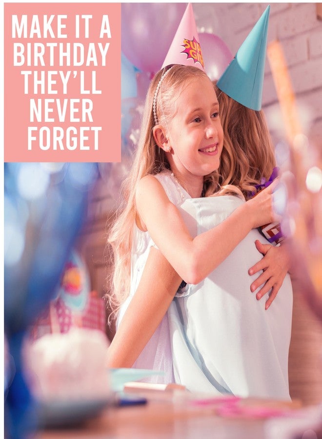 Hadley Designs Kids Birthday Invitations Girl Retro Theme - 15 Retro Birthday Party Invitations For Girls with Envelopes, Groovy Invites For Girls, Cute Party Supplies, Made in USA - Image 4